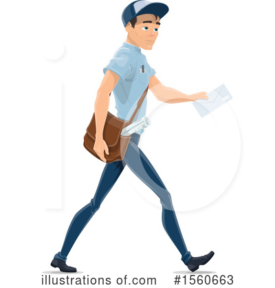 Royalty-Free (RF) Mail Man Clipart Illustration by Vector Tradition SM - Stock Sample #1560663