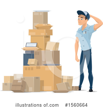 Royalty-Free (RF) Mail Man Clipart Illustration by Vector Tradition SM - Stock Sample #1560664