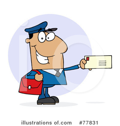Royalty-Free (RF) Mail Man Clipart Illustration by Hit Toon - Stock Sample #77831