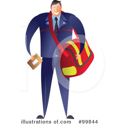 Royalty-Free (RF) Mail Man Clipart Illustration by Prawny - Stock Sample #99844