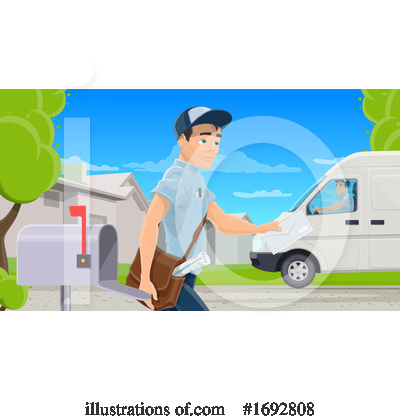 Mailman Clipart #1692808 by Vector Tradition SM