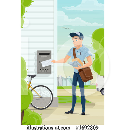 Mail Man Clipart #1692809 by Vector Tradition SM