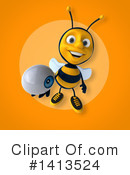 Male Bee Clipart #1413524 by Julos