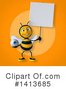 Male Bee Clipart #1413685 by Julos