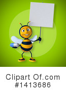 Male Bee Clipart #1413686 by Julos