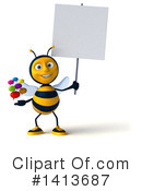 Male Bee Clipart #1413687 by Julos