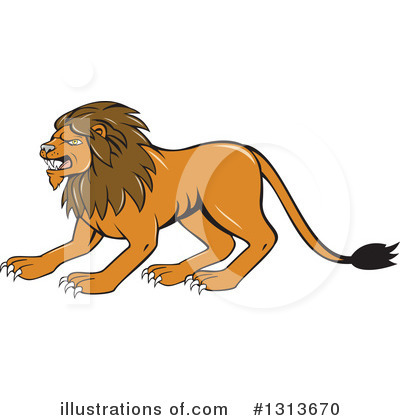 Male Lion Clipart #1313670 by patrimonio