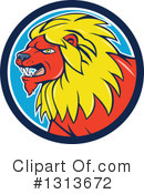 Male Lion Clipart #1313672 by patrimonio
