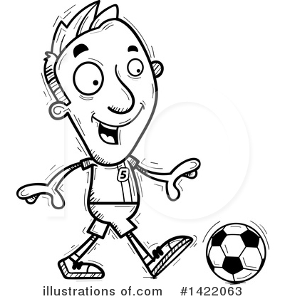 Royalty-Free (RF) Male Soccer Player Clipart Illustration by Cory Thoman - Stock Sample #1422063