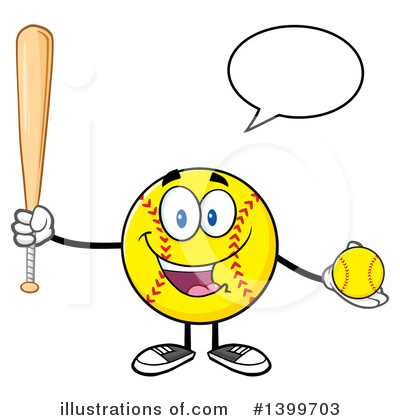 Royalty-Free (RF) Male Softball Clipart Illustration by Hit Toon - Stock Sample #1399703
