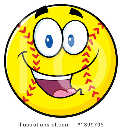 Softball Character Clipart #1399705 by Hit Toon