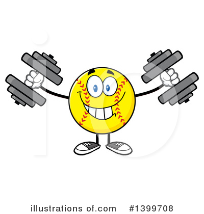 Royalty-Free (RF) Male Softball Clipart Illustration by Hit Toon - Stock Sample #1399708