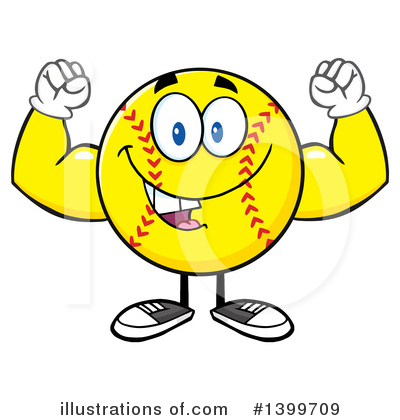 Royalty-Free (RF) Male Softball Clipart Illustration by Hit Toon - Stock Sample #1399709