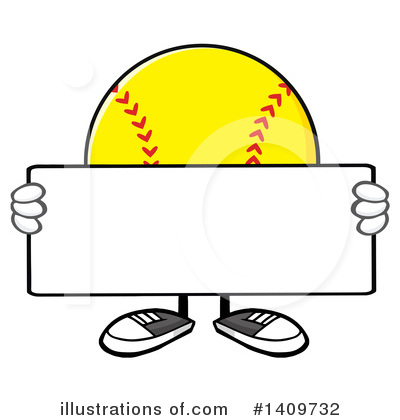 Softball Character Clipart #1409732 by Hit Toon
