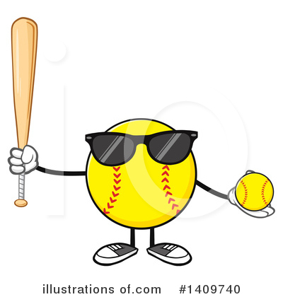 Softball Clipart #1409740 by Hit Toon