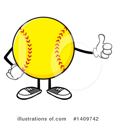 Royalty-Free (RF) Male Softball Clipart Illustration by Hit Toon - Stock Sample #1409742