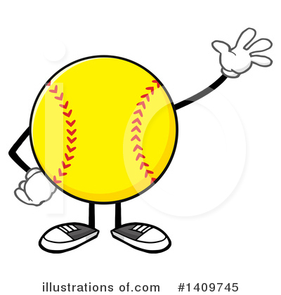 Softball Clipart #1409745 by Hit Toon