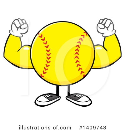 Royalty-Free (RF) Male Softball Clipart Illustration by Hit Toon - Stock Sample #1409748
