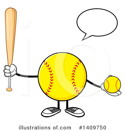 Softball Clipart #1409750 by Hit Toon