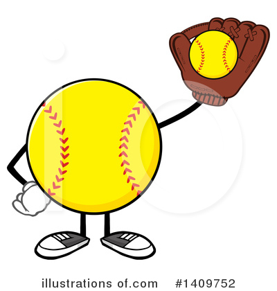 Softball Clipart #1409752 by Hit Toon