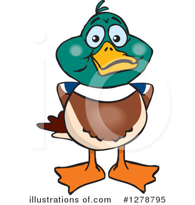 Royalty-Free (RF) Mallard Duck Clipart Illustration by Dennis Holmes Designs - Stock Sample #1278795