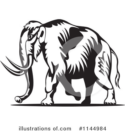 Royalty-Free (RF) Mammoth Clipart Illustration by patrimonio - Stock Sample #1144984