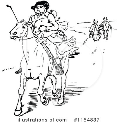 Horse Rider Clipart #1154837 by Prawny Vintage