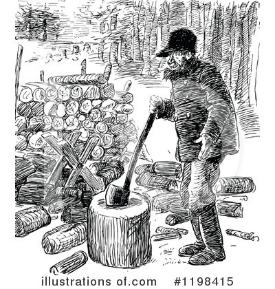 Chopping Wood Clipart #1198415 by Prawny Vintage