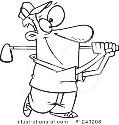 Golfing Clipart #1240208 by toonaday