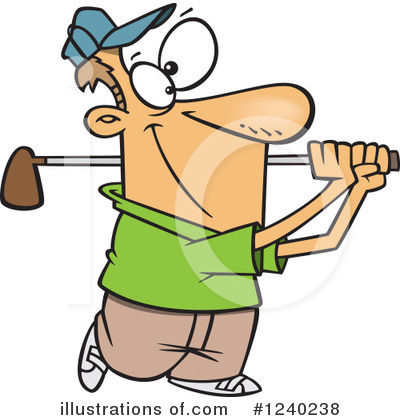 Golfer Clipart #1240238 by toonaday