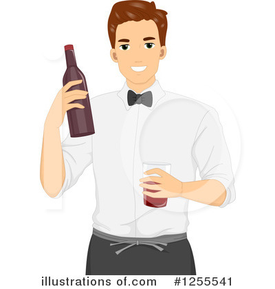 Waiter Clipart #1255541 by BNP Design Studio