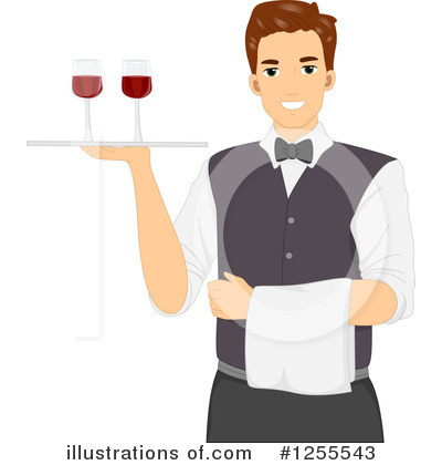 Waiter Clipart #1255543 by BNP Design Studio
