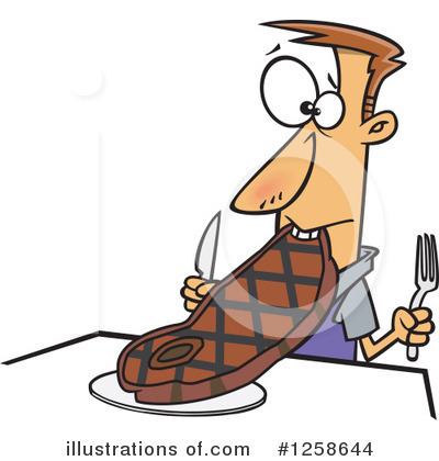 Steak Clipart #1258644 by toonaday
