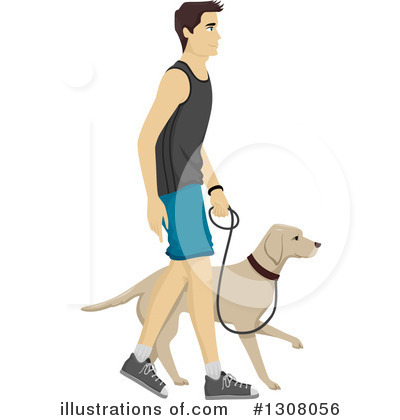 Walking Dog Clipart #1308056 by BNP Design Studio