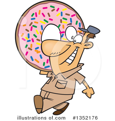Doughnuts Clipart #1352176 by toonaday