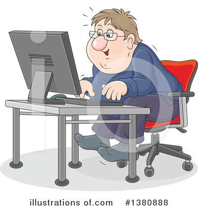 Home Office Clipart #1380888 by Alex Bannykh