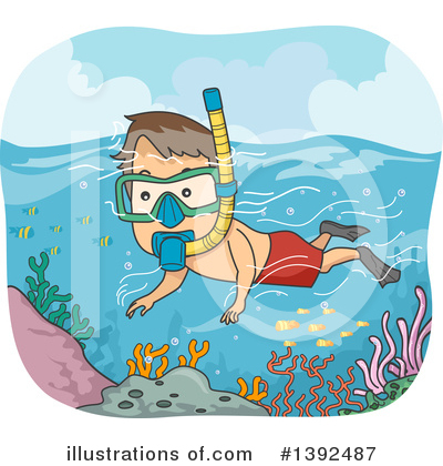 Snorkeling Clipart #1392487 by BNP Design Studio