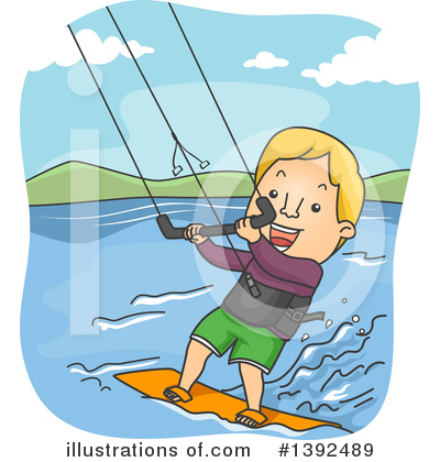 Kite Surfing Clipart #1392489 by BNP Design Studio