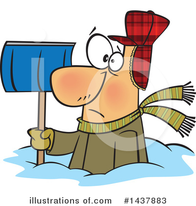 Snow Shovel Clipart #1437883 by toonaday