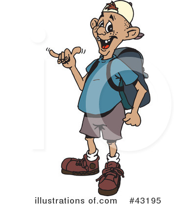 Hiker Clipart #43195 by Dennis Holmes Designs