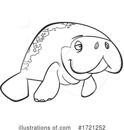 Royalty-Free (RF) Manatee Clipart Illustration by toonaday - Stock Sample #1721252