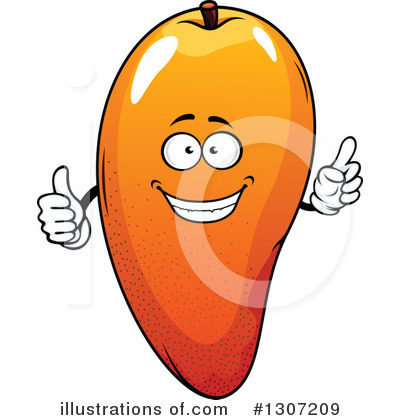 Royalty-Free (RF) Mango Clipart Illustration by Vector Tradition SM - Stock Sample #1307209
