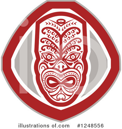 Royalty-Free (RF) Maori Mask Clipart Illustration by patrimonio - Stock Sample #1248556