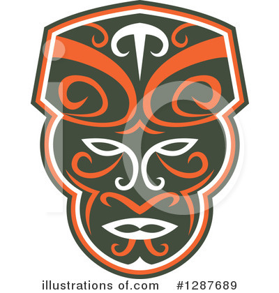 Tribal Mask Clipart #1287689 by patrimonio