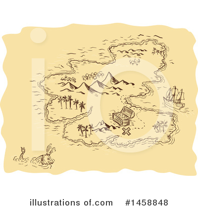 Treasure Map Clipart #1458848 by patrimonio