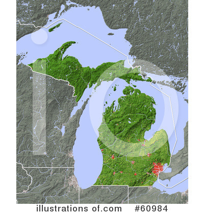 Michigan Clipart #60984 by Michael Schmeling