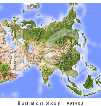 Royalty-Free (RF) Map Clipart Illustration by Michael Schmeling - Stock Sample #91403