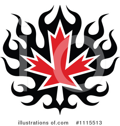 Royalty-Free (RF) Maple Leaf Clipart Illustration by Vector Tradition SM - Stock Sample #1115513