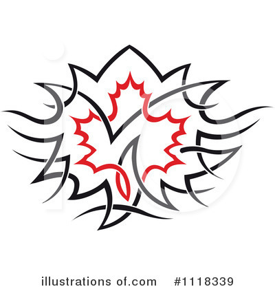 Royalty-Free (RF) Maple Leaf Clipart Illustration by Vector Tradition SM - Stock Sample #1118339
