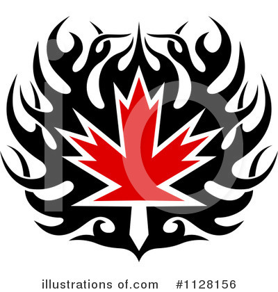 Royalty-Free (RF) Maple Leaf Clipart Illustration by Vector Tradition SM - Stock Sample #1128156